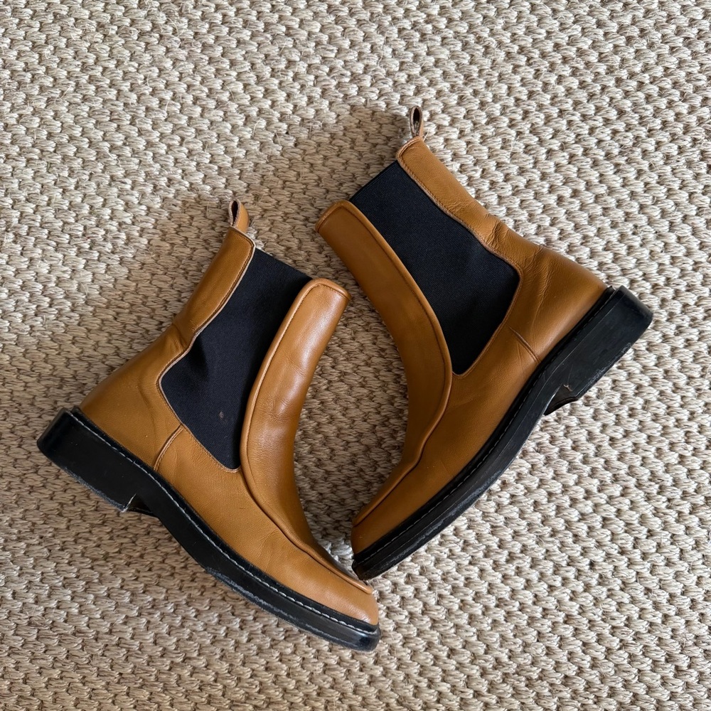 Wandler Lucy Tan Leather Chelsea Boots